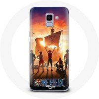 Maniacase Hoesje voor Samsung Galaxy J6 2018 One Piece Poster Crews Art Seizoen 1