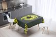 Bonamaison Tafelkleed, Anti-Mold, Sneldrogend, Waterdicht, 100% Polyester Tafellaken, Neon Geel, Rook, 140 x 140 Cm