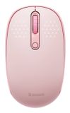Baseus F01B Muis Universeel Rechtshandig RF-draadloos + Bluetooth Roze