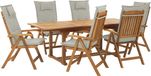 Beliani JAVA Tuinset voor 6 - Lichte houtkleur/Taupe - Acaciahout