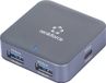 Renkforce RF-USBH-480 2 poorten USB-hub USB-A Met aluminium behuizing, Met USB-C stekker Grijs
