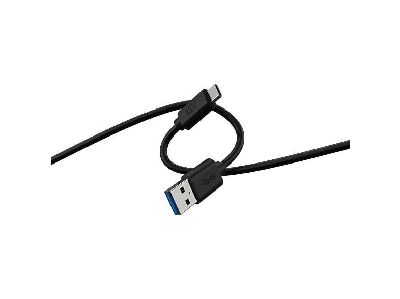ISY Iuc-1033 Usb-c - Usb-a Kabel 075 M Zwart