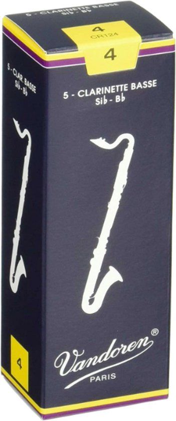 Vandoren Basklarinet Riet Traditioneel - Maat 4 - Engels