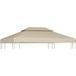 310 g/m² Beige 3 x 4 m Bâche de remplacement pour auvent