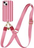 AVY Apple iPhone 13 / 14 MagSafe Hoesje met Koord 130CM Linea Sol Roze