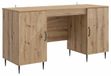Bureau artisanal en chêne 142,5 x 50 x 75 cm bois traité