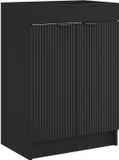 vidaXL Badkamer onder wastafel kast Zwart 56 x 37,5 x 81 cm