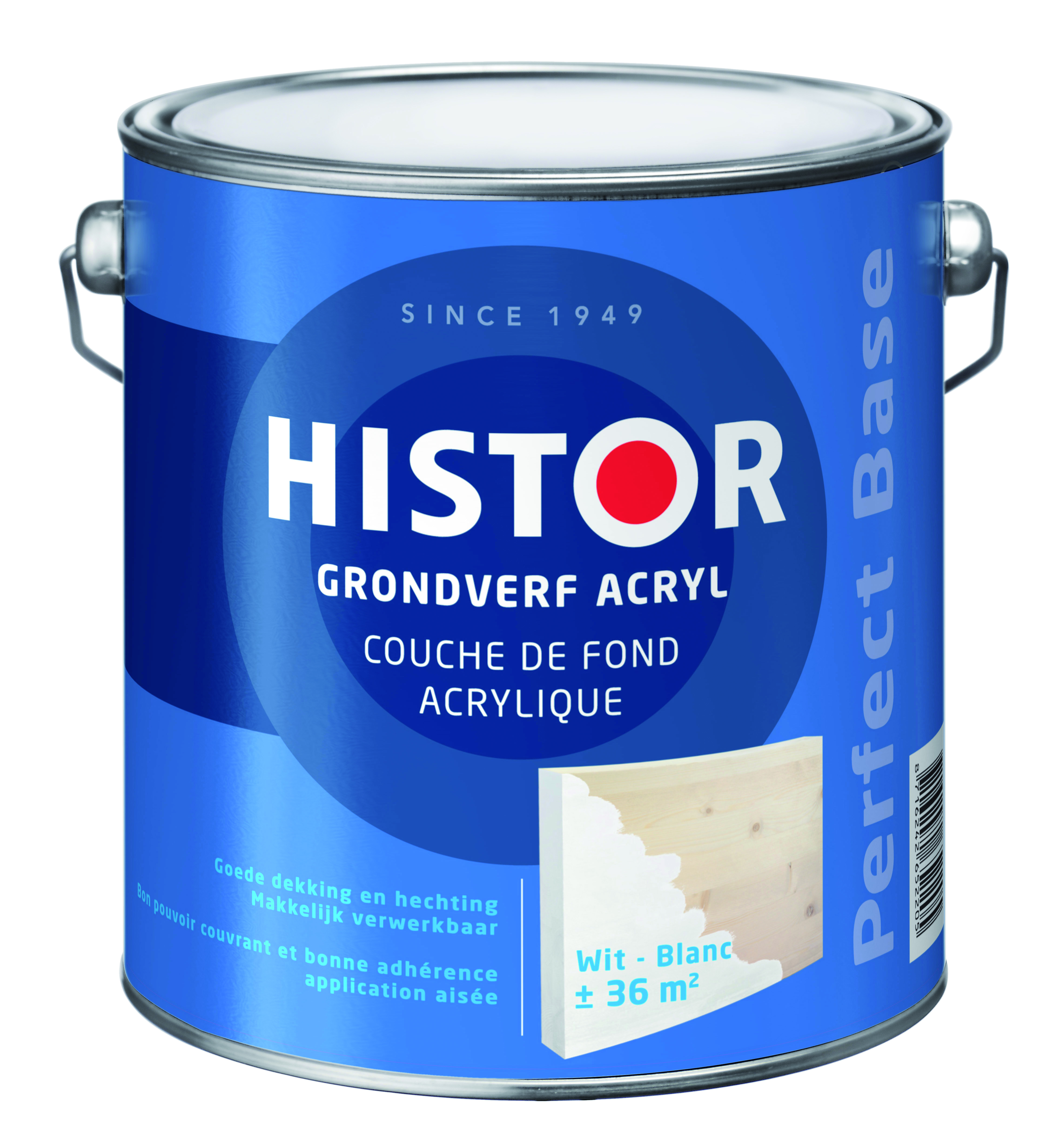 Histor Perfect Base Grondverf Acryl 0,75 liter - Wit