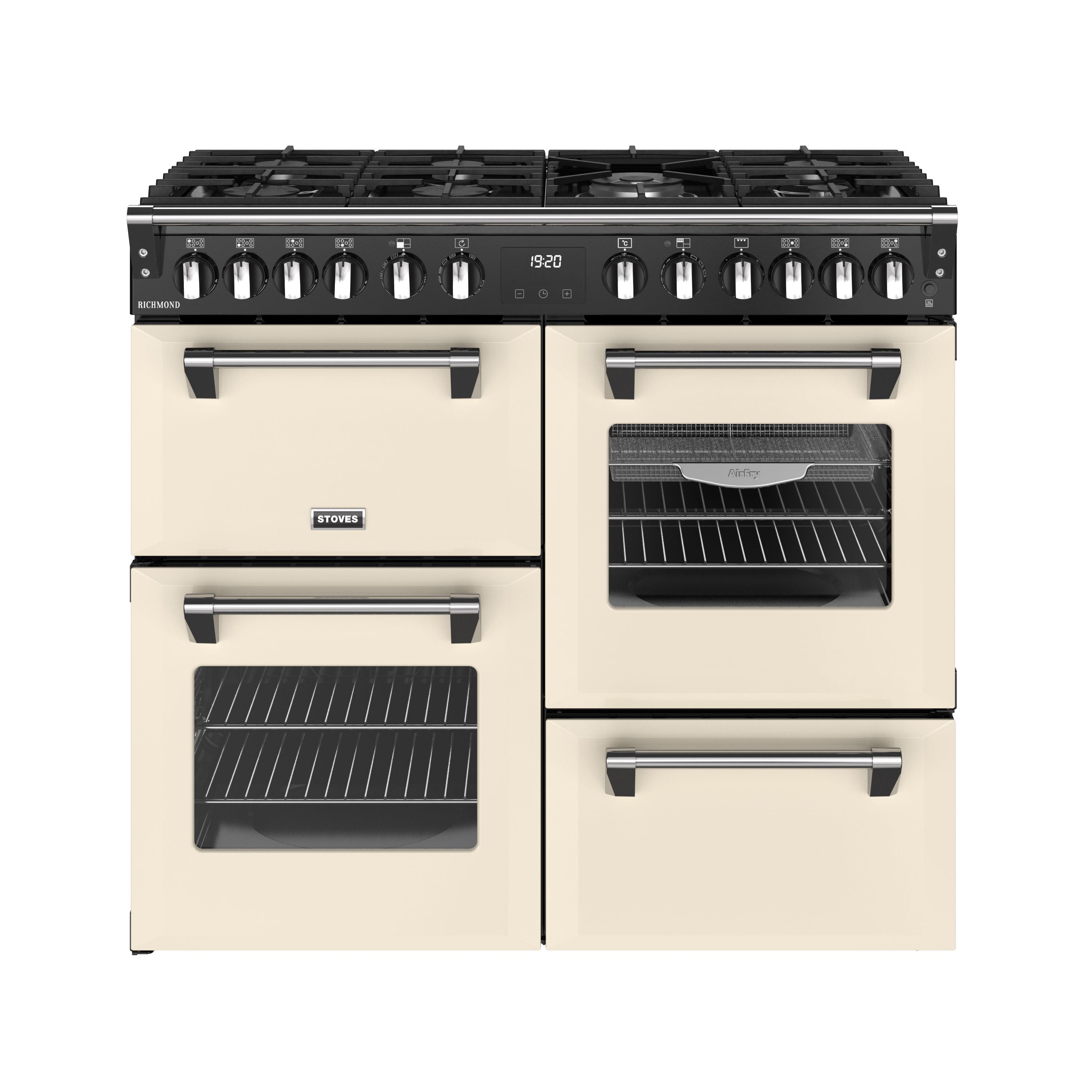 Stoves 444411857 Range Cooker - Cream - Gas Hob - 7 Zones - Electric Ovens