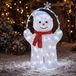 Merkloos Koopman International Kerstverlichting figuur - sneeuwpop - 31 cm - 40 led lampjes - helder wit - acryl - IP44