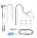 Merkloos Lelie Aquarium Lelie Skimmer - Glazen Pijpset met Instroom en Uitstroom - 16/22 mm Slang - Borosilicaatglas