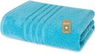 Lavea® 1 Serviette 50x100 cm en 100% Coton biologique éponge, doux et absorbant, pour la maison, l'hôtel et le spa – Serviette de bain – Turquoise