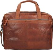 Spikes & Sparrow Leren Laptoptas - 16.4 inch - Colorado - Brandy Cognac