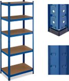 Merkloos Relaxdays Stellingkast - tot 500 kg - 180x70x45 cm - staal