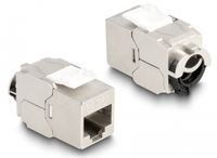 Delock 88020 RJ45 Keystone Module Cat.6a S/UTP Zilver, Wit