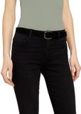 Tom Tailor - TTJESSICA suède riem met afgeronde gesp - Maat 75 - black uni