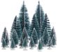 Santaville - Trees Plastic in Bag 31cm 21 stuks