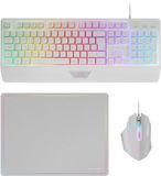 Mars Gaming MCP124W Toetsenbord Inclusief Muis Gamen USB AZERTY Frans Wit