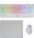 Mars Gaming MCP124W Toetsenbord Inclusief Muis Gamen USB AZERTY Frans Wit