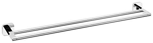 tesa Elegaant dubbele stang, zelfklevend, verchroomd, elegant ontwerp, 112 mm x 630 mm x 50 mm