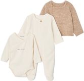 Vertbaudet 3-delige geboorteset gemêleerd beige