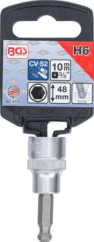 BGS 5114 | Dopsleutelbit | 3/8 INBUS met kogelkop 6 mm