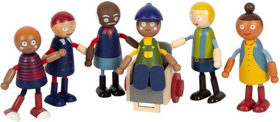 Small foot Houten Poppenhuis Familie met Rolstoel, 6st.