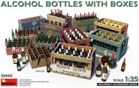 MiniArt Modelbouwpakket Diorama - 35665 Diorama Alcoholflessen met Kratten Plastic - 1:35 - Modelbouw