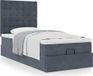 Maison Exclusive - Cadre de lit ottoman avec matelas, gris foncé, 80x200 cm, velours