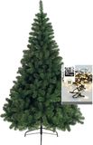 Merkloos / Sans marque Kerstboom H180 cm - met kerstverlichting - warm wit - 18 m -240 leds - kunstboom inclusief verlichting lichtsnoer