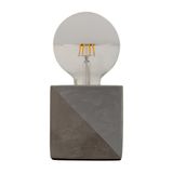Lampe de table Silver Jewel Argent/Béton max. 20W E27 sans ampoule avec interrupteur