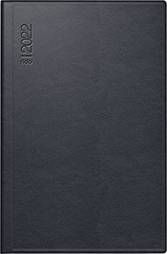 rido/idé Industrie II 2022 - Tageskalender/Taschenkalender - Leder - Zwart