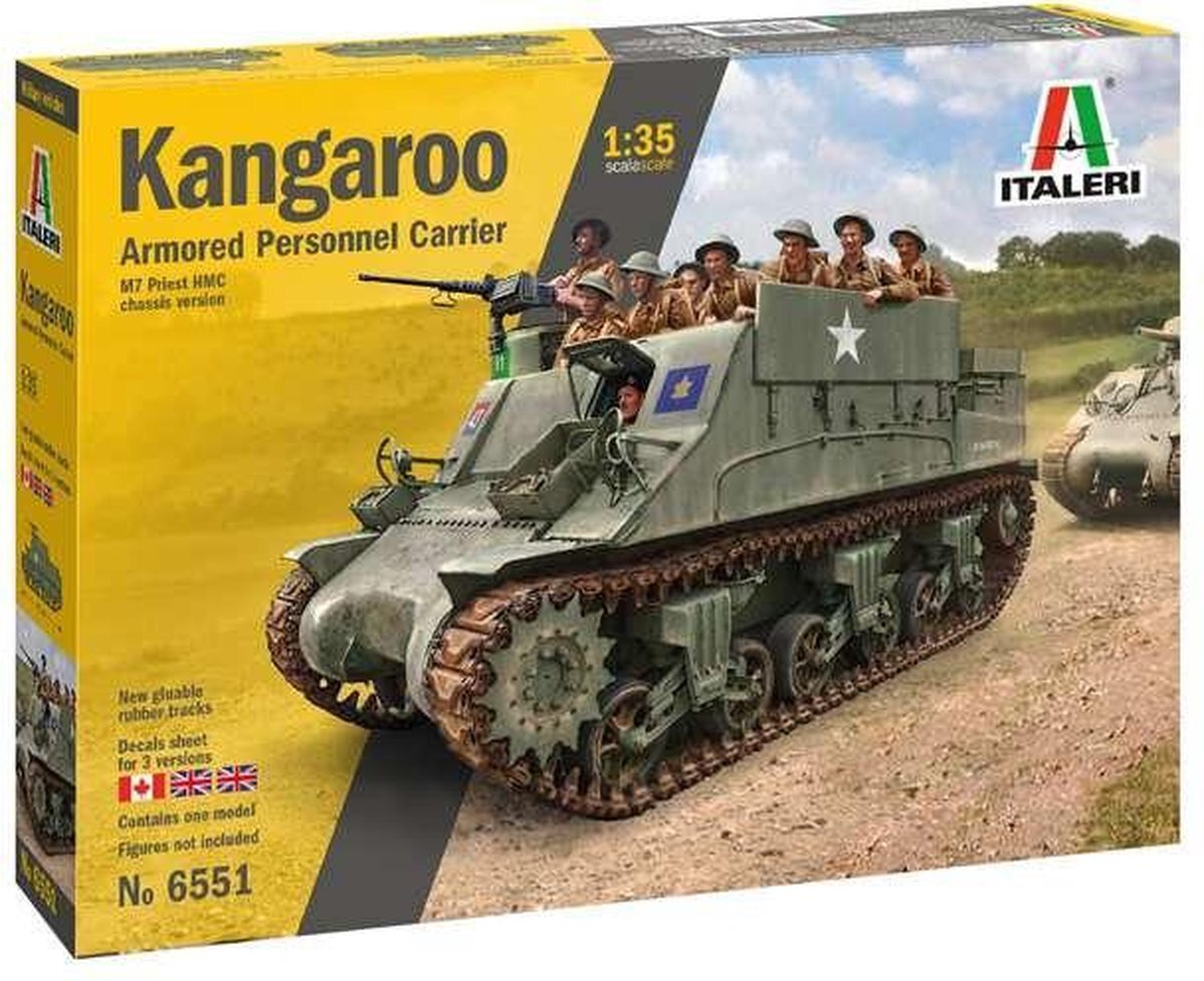 Italeri 6551 - 1:35 Kangaroo troepentransporter, modelbouw, bouwpakket, standmodelbouw, knutselen, hobby, lijmen, plastic kit