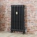 Mercury Radiateur en fonte - H 86cm x L 26,3cm x P 10,1cm - Triple rangs - Graphite antique