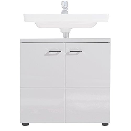 trendteam smart living Badkamerwastafelonderkast Nightlife - 65 x 63 x 35 cm - hoogglans wit
