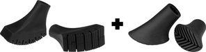 Abbey Camp Nordic Walking Doppen - 2 Sets - Zwart