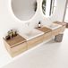 Mondiaz Bukla badmeubel 240 cm washed oak en talc