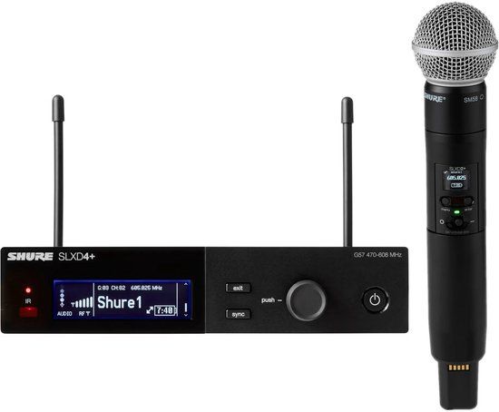 Shure SLXD24+ /58-G65 draadloos handheld systeem met SM58 (470-606 MHz)