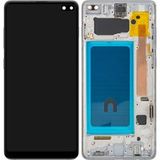 MP Samsung Écran avec Touchscreen MP compatible avec Samsung Galaxy S10+ G975, avec Cadre, Argenté