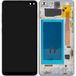 MP Samsung Écran avec Touchscreen MP compatible avec Samsung Galaxy S10+ G975, avec Cadre, Argenté