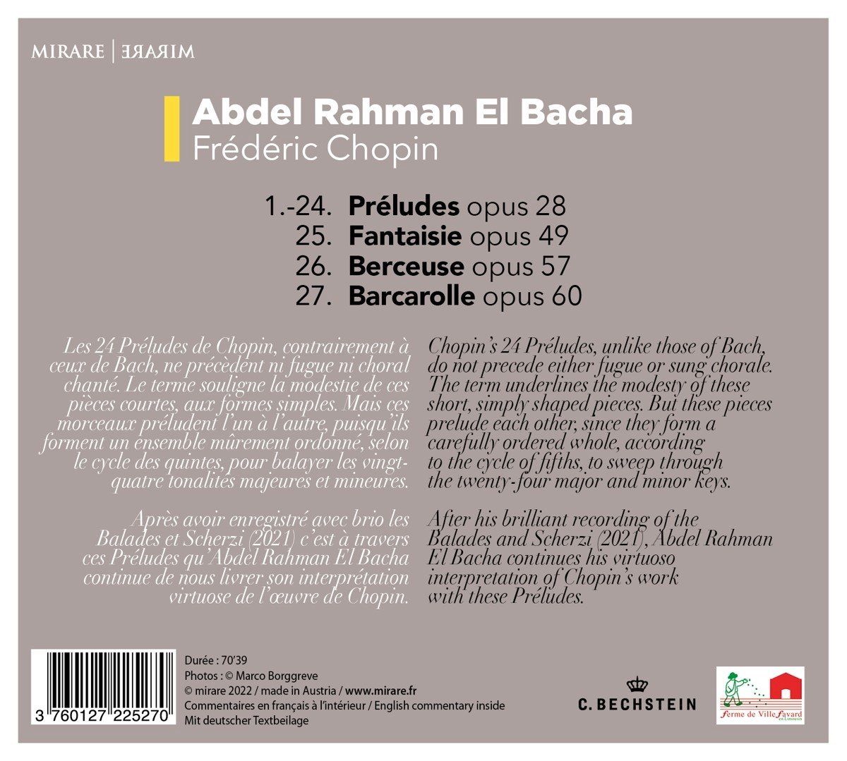 PIAS Nederland Chopin Preludes Fantaisie Berceuse (CD)