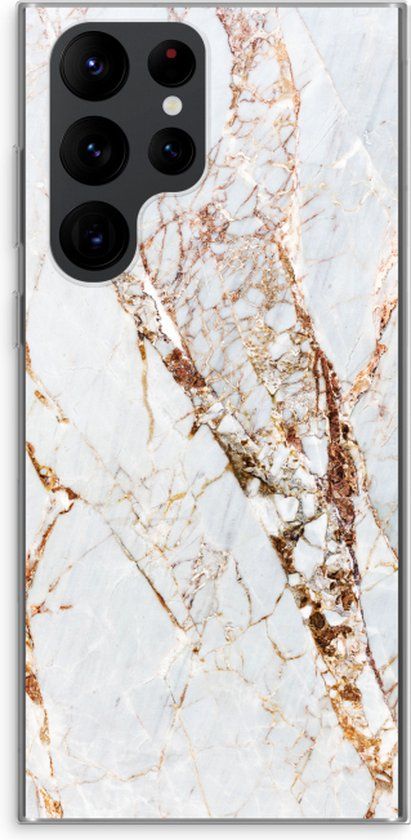 Case Company - Samsung Galaxy S22 Ultra Case - Gold Marble - Soft Cover