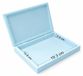 Coffret cadeau en bois avec couvercle rabattable, bleu clair, 21 x 15 x 3,5 cm