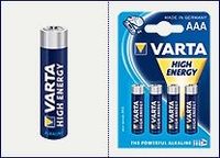 Varta AAA Alkaline Batterijen - 4 stuks