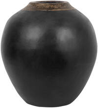 Beliani lauri - decovaas-zwart-keramiek