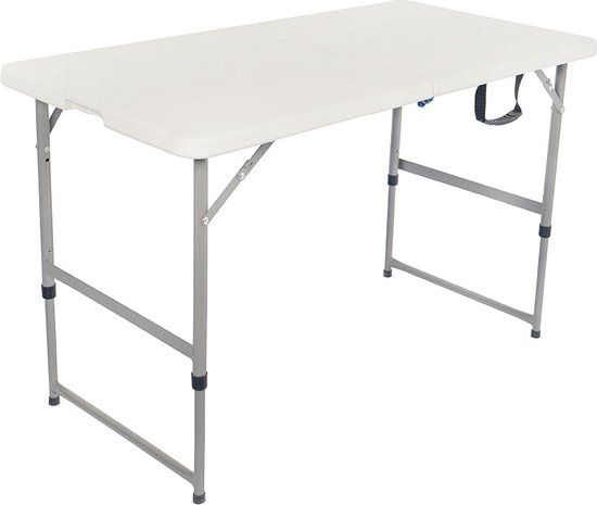 BRASQ Inklapbare Vouwtafel Wit - 120x60x74cm
