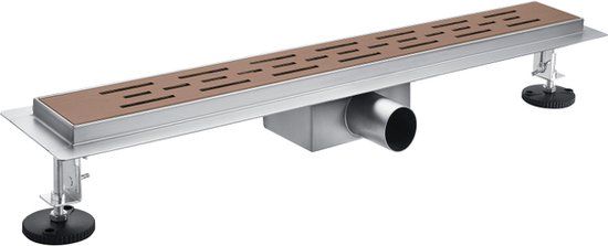 FortiFura Galeria douchegoot - 90cm - geborsteld koper - RVS - Rechthoek - 5 jaar garantie