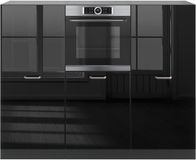 Vicco R-Line Keukenblok – 180 cm zonder werkblad Hoogglans zwart/antraciet