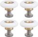 Merkloos / Sans marque Vervangingswielen voor Douchedeur - 4 Stuks - Glazen Deurrunners - 25mm - Voor Schuifdeuren en Badkameraccessoires