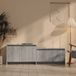 Maison Exclusive - Meuble TV, gris Sonoma, 146,5 x 35 x 50 cm, panneau de particules